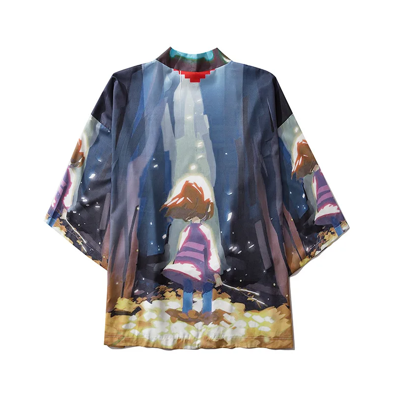 

Japanese Style Streetwear Printed Kimono Men Women Cardigan Japan Anime Robe Traditional Clothes Summer Autumn японский стиль