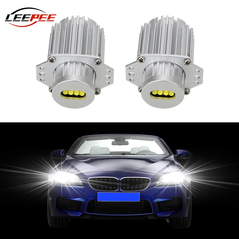 Автомобильные светодиодные лампы ангельские глазки 80 Вт 12 В белые фары