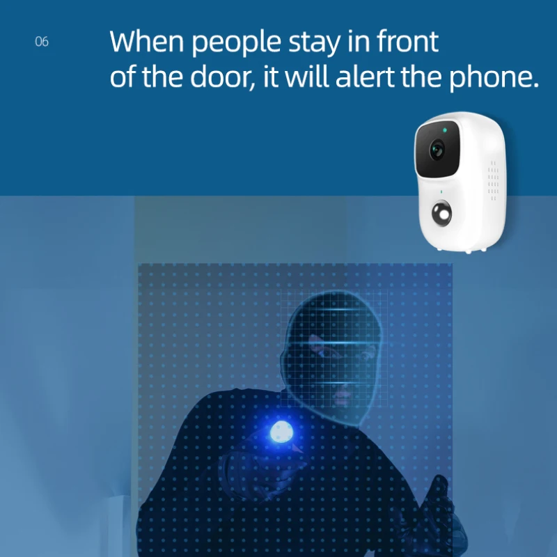 Дверной глазок Tuya с Wi-Fi и камерой уличный беспроводной домофон для квартиры