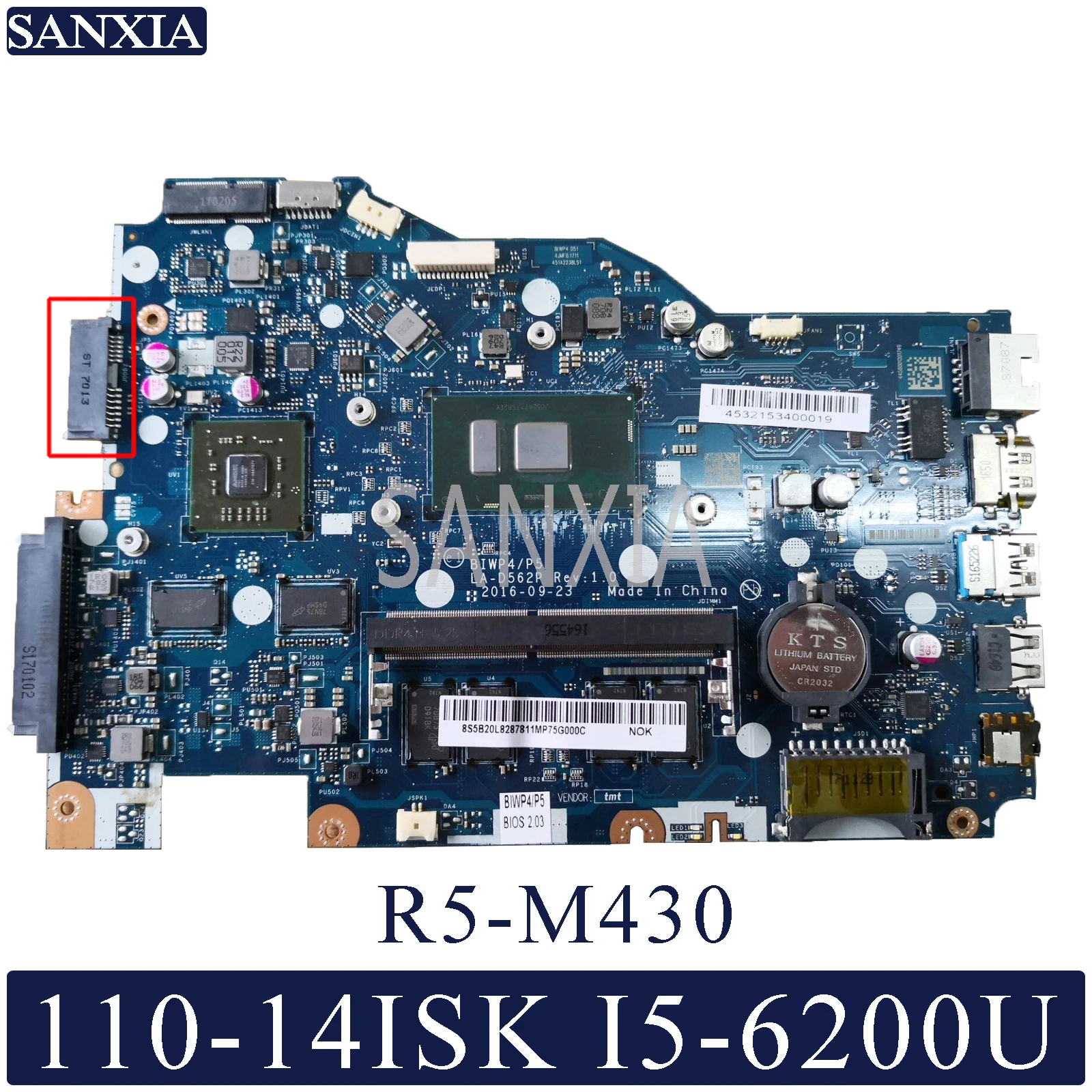 Материнская плата KEFU LA D562P Laotop для Lenovo Ideapad 110 14ISK оригинальная материнская 4 Гб