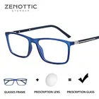 Очки ZENOTTIC Мужские Рецептурные, ацетатные квадратные оптические очки с блокировкой сисветильник, компьютерные фотохромные очки для близорукости