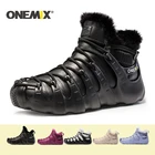 Мужские зимние кроссовки ONEMIX для бега, мужские бархатные теплые кроссовки, мужская Уличная обувь для треккинга, зимняя теплая сохраняющая тепло женская обувь