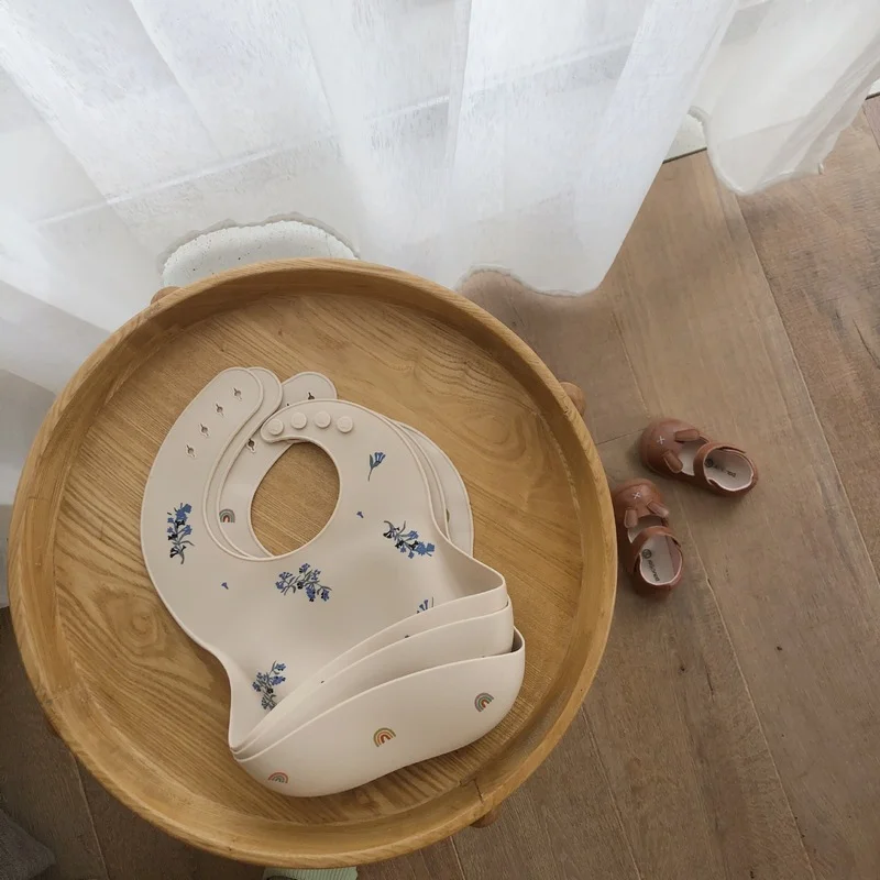 Нагрудник детский из мягкого силикона водонепроницаемый с милым рисунком | Мать