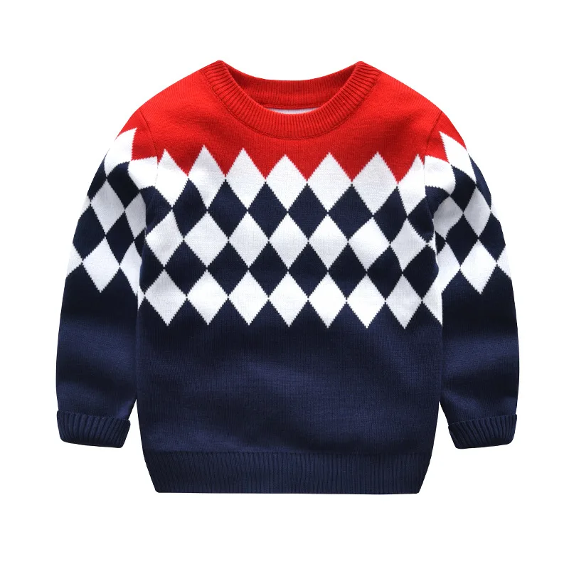 SHUJIN/осенне зимний свитер для мальчиков и девочек Хлопковые вязаные топы детский