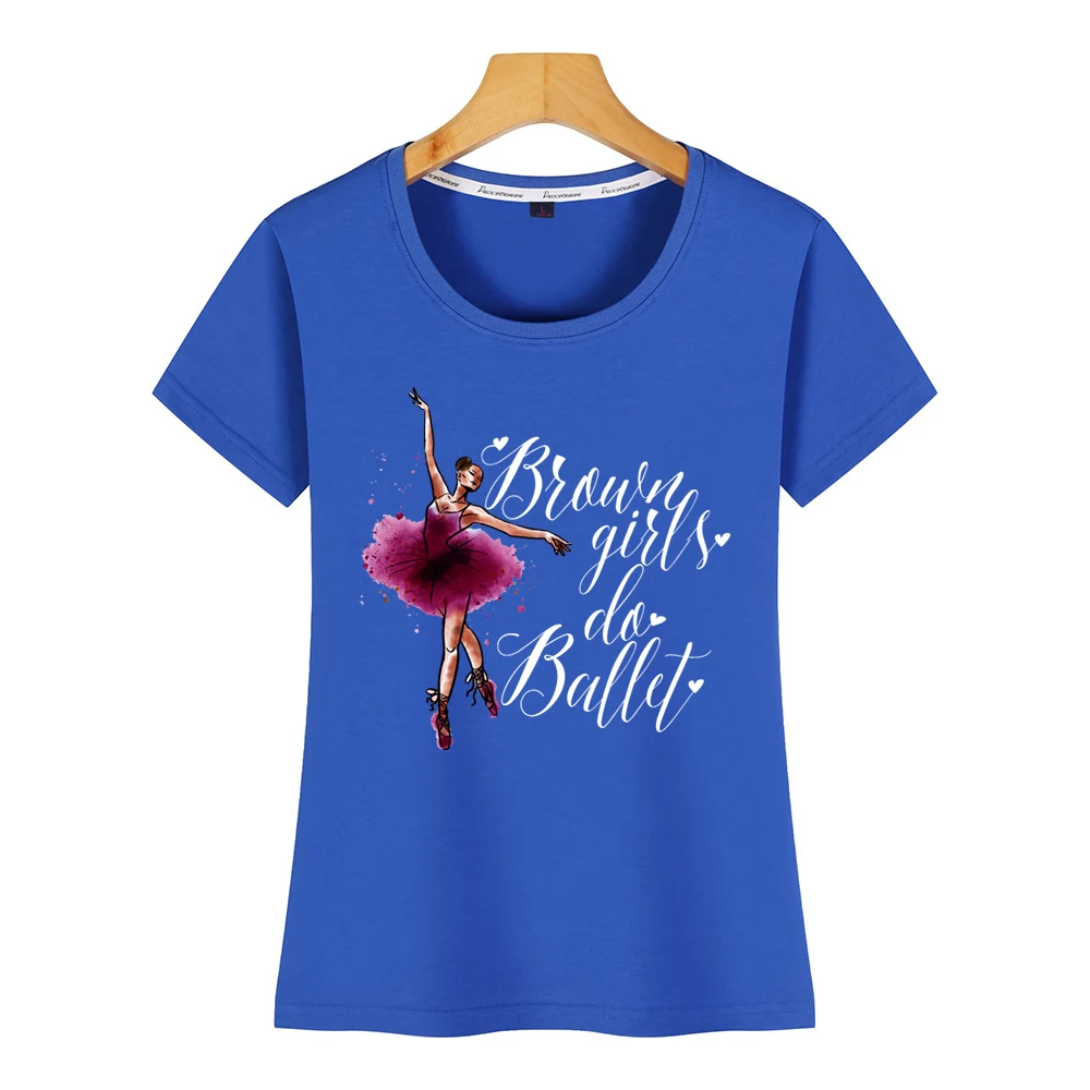 Топы Футболка Для женщин коричневого цвета для балета девочек американский афро