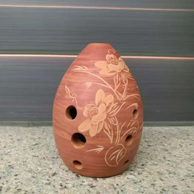 

Ocarina ручной работы с винтажным узором в китайском стиле, традиционные подарки на день рождения, сувенирные Музыкальные инструменты для начи...