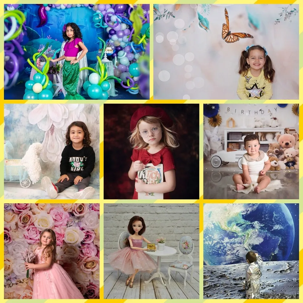 

Colorful Rainbow with Shiny Stars Fantasy Photography Backdrop Clouds Sky Pink Tone Dreamy Sky Birthday Decoration Background