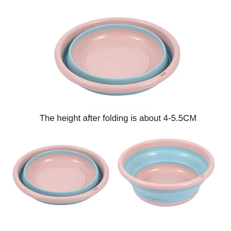 

Plastic Folding Basin Portable Basins Travel Laundry Bason Plastic Washbasin Foldable Pots Bathroom Accessories Household