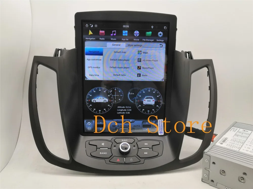 10,4 ''вертикальный экран Tesla стиль Android 8,1 автомобильный DVD gps навигация радио плеер для Ford Kuga 2013 PX6