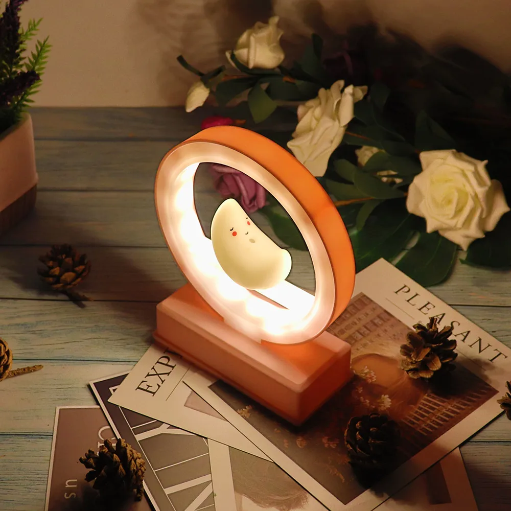 Новый музыкальный ночник милый дизайн Луна светодиодный светильник детские