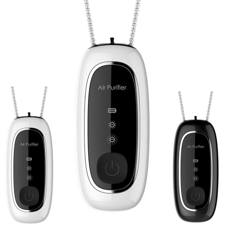 

8000/120 Million Ion Wearable Air Purifier Necklace Mini Portable USB Air Cleaner Negative Ion Generator Low Noise Air Freshener