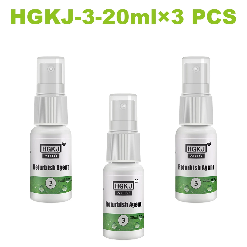 

3 PCS of HGKJ-3-20ml of New Plast Restorer Car Leather Repair Plastic Renovator for Car Plastic Refreshing Wax Automotive