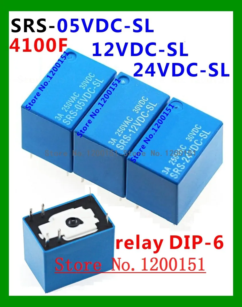 4100 SRS-05VDC-SL SRS-12VDC-SL 5В 12В 24В 3а реле DIP-6 | Электронные компоненты и принадлежности