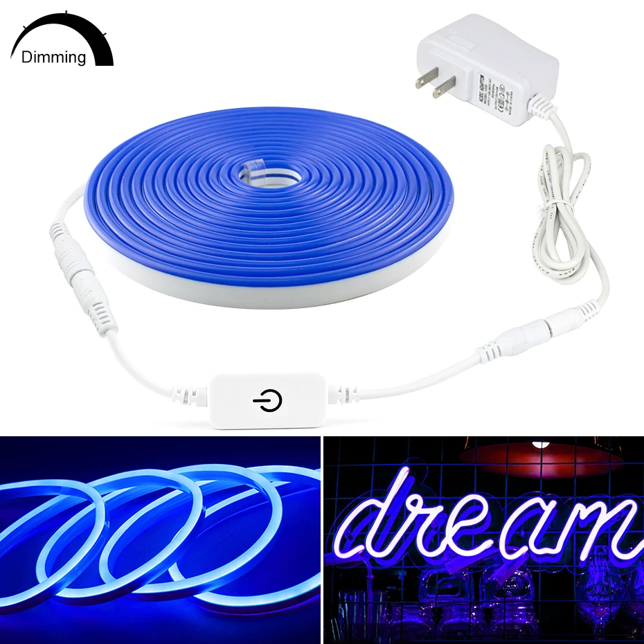 Гибкая светодиодная лента неоновый светильник 12 В сенсорный датчик затемнения