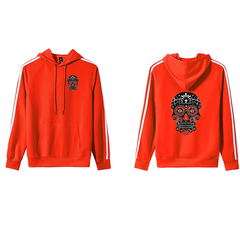 

Hoodie Men's Aesthetic Pattern Skull Loose Retro Letter Printed Sweater Gothic Hip Hop Unisex Long Sleeve Top