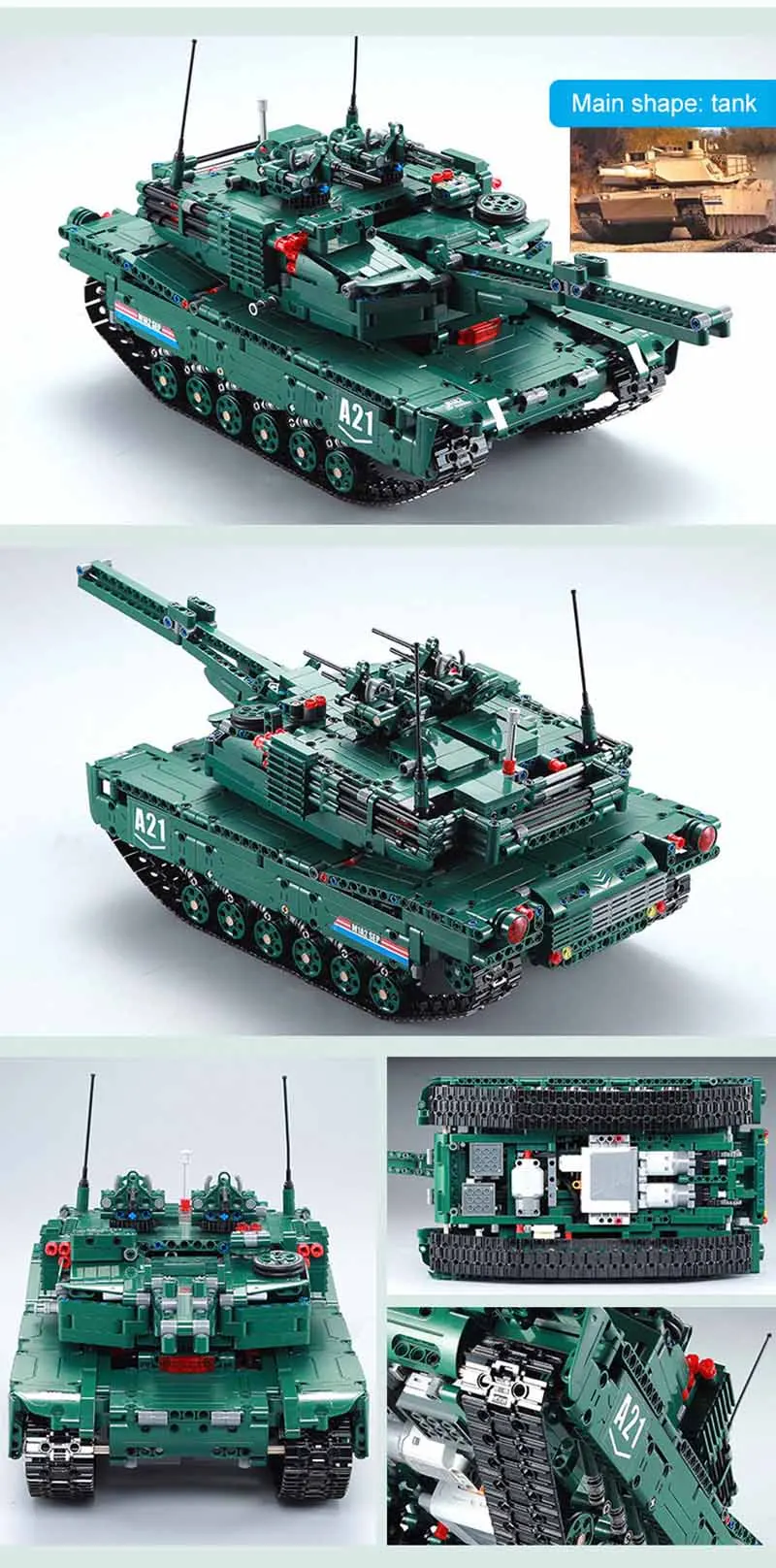1498 шт. строительные блоки RC танк военная модель игрушечные наборы для сборки строительный блок игрушки технический пульт дистанционного управления автомобиль Рождественский подарок