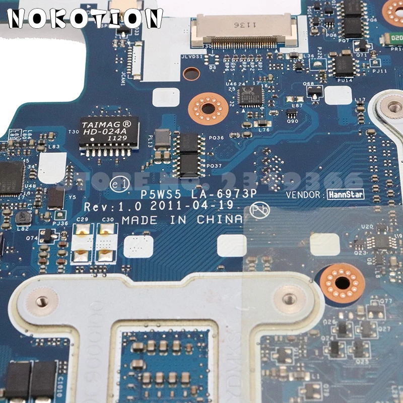 NOKOTION MBWZK02001 MB.WZK02.001 для шлюза NV55 NV55S материнская плата ноутбука P5WS5 LA 6973P HD6700M
