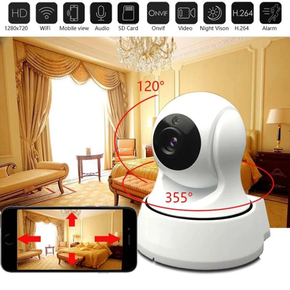 2017 720P HD беспроводная Wifi ip камера домашняя видеонаблюдения Onvif P2P IR Cut P/T ночное