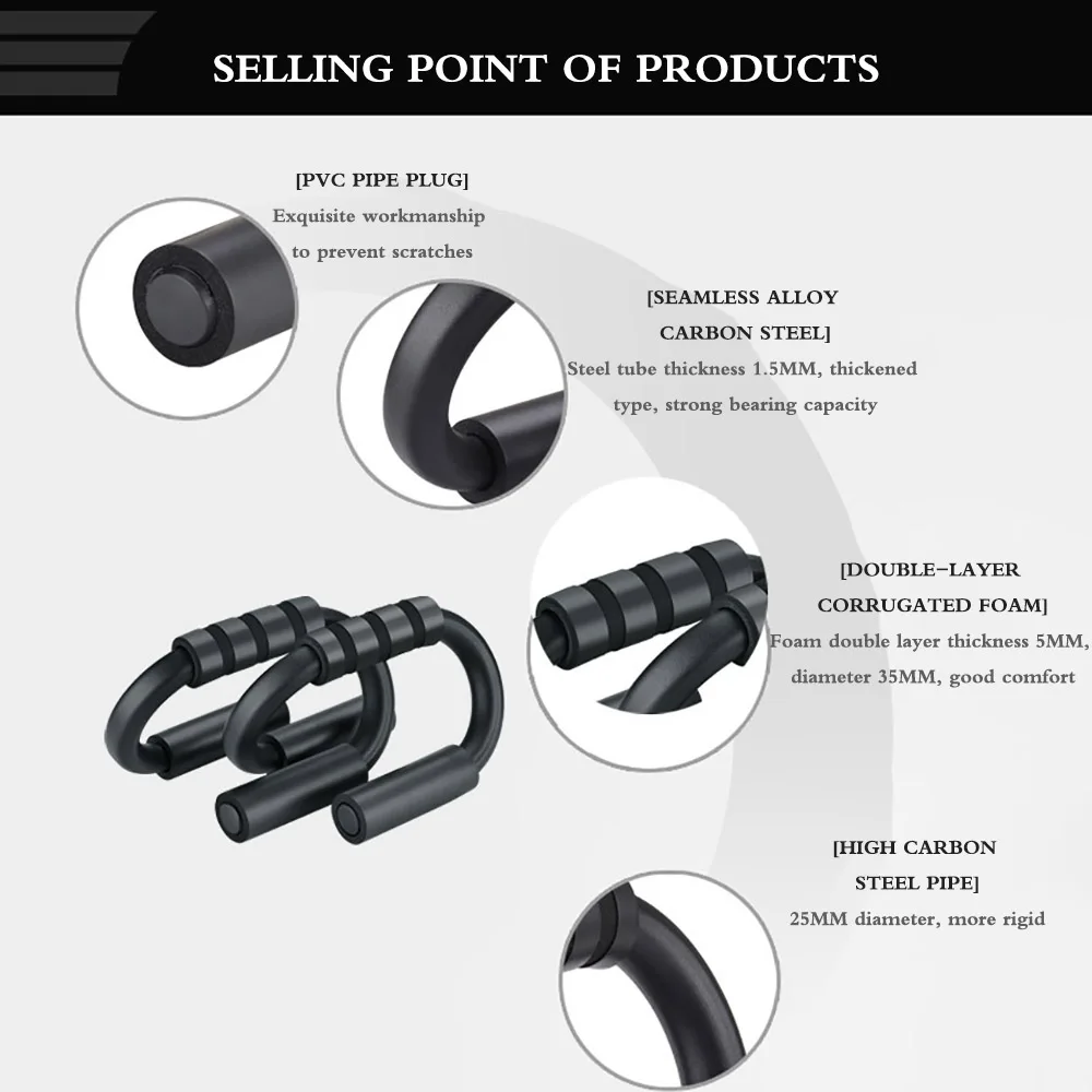 Штанга пуш-ап для фитнеса штанга штанги из углеродистой стали строительства мышц