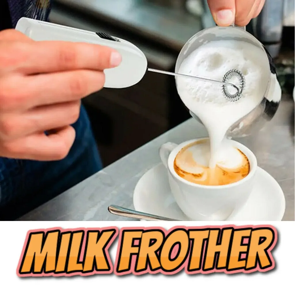 

Electric Milk FrotherAutomatic Handheld Foam Coffee Maker Whisk Milk Frother Cappuccino Milk FrotherPortable Kitchen Coffee Whis