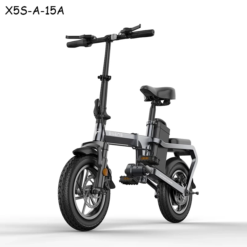 

Hot X5 Electric Bike 14inch Mini Electric Bicycle 48V20A city ebike 350W Powerful Bike 30km/h Full throttle sctooer city e bike