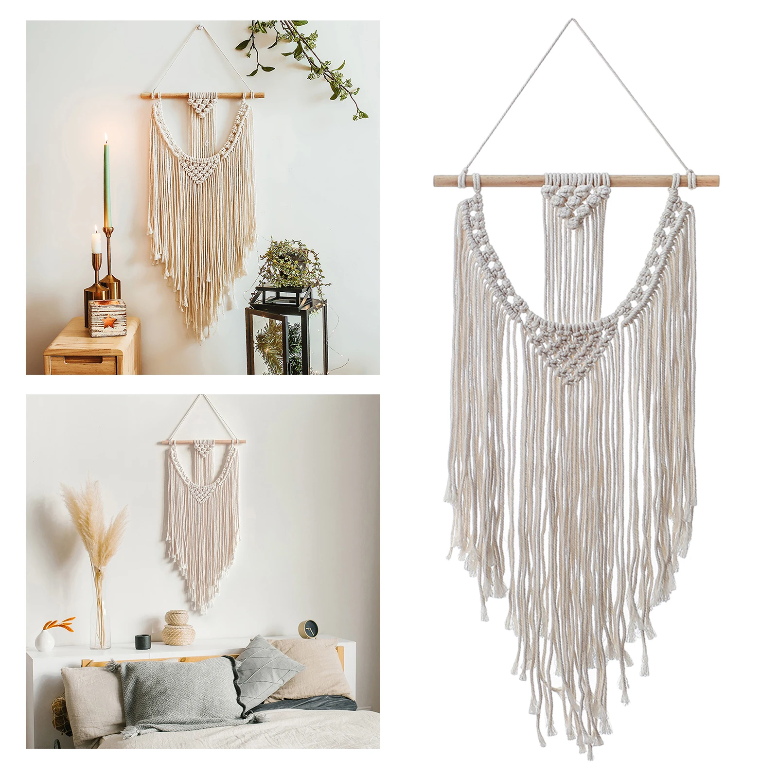 

Плетеная макраме настенная занавеска Бохо настенная штора гобелен занавеска для гостиной, детской, окна, свадебный фон