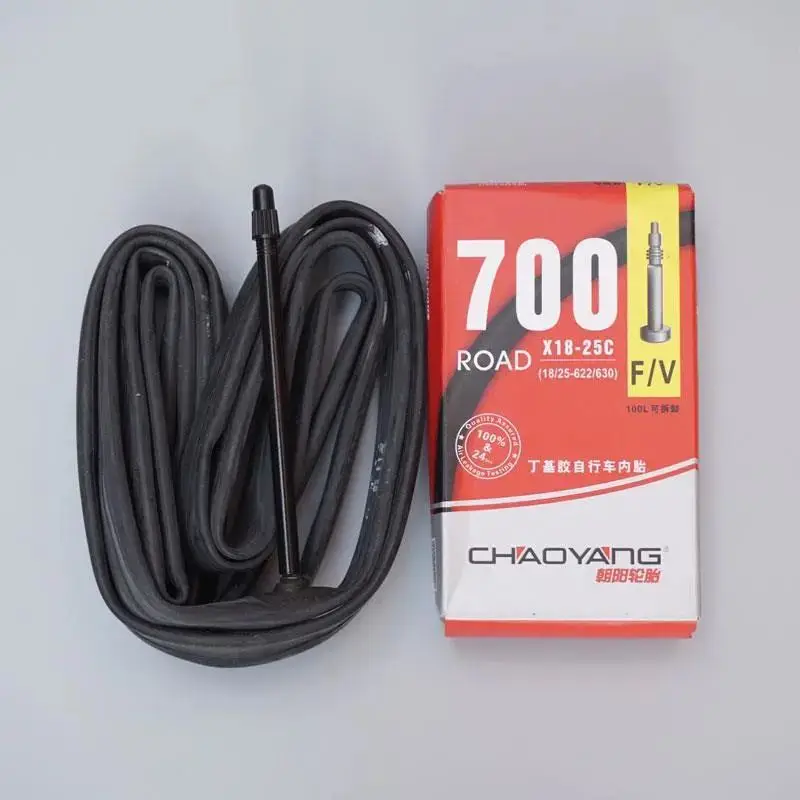 Road Bicycle Inner Tube 18-25C/23-32C 700c 100mm Fv Presta Valve Road Bike Tyre Cycling Tire Rubber Tube Wide Tire for Road Bike