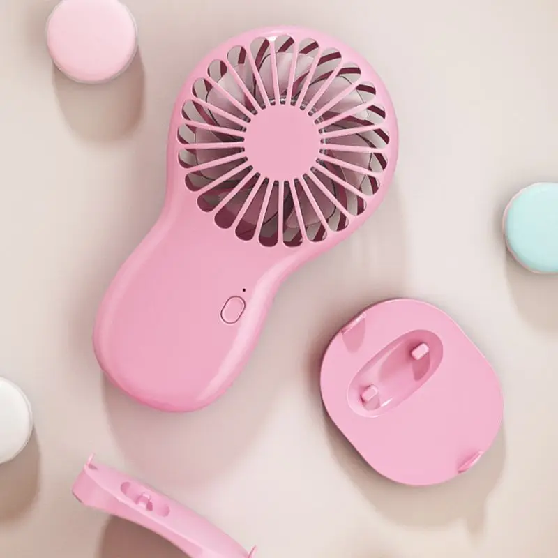 

T21B Rechargeable 3 Gears Mini Portable Pocket Fan Phone Holder Cool Air Hand Held Travel USB Fan for Office Outdoor Home