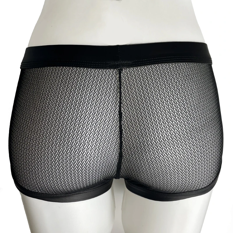 AIIOU пикантные сетчатые Для мужчин s нижнее белье трусы-боксеры с изображением Homme