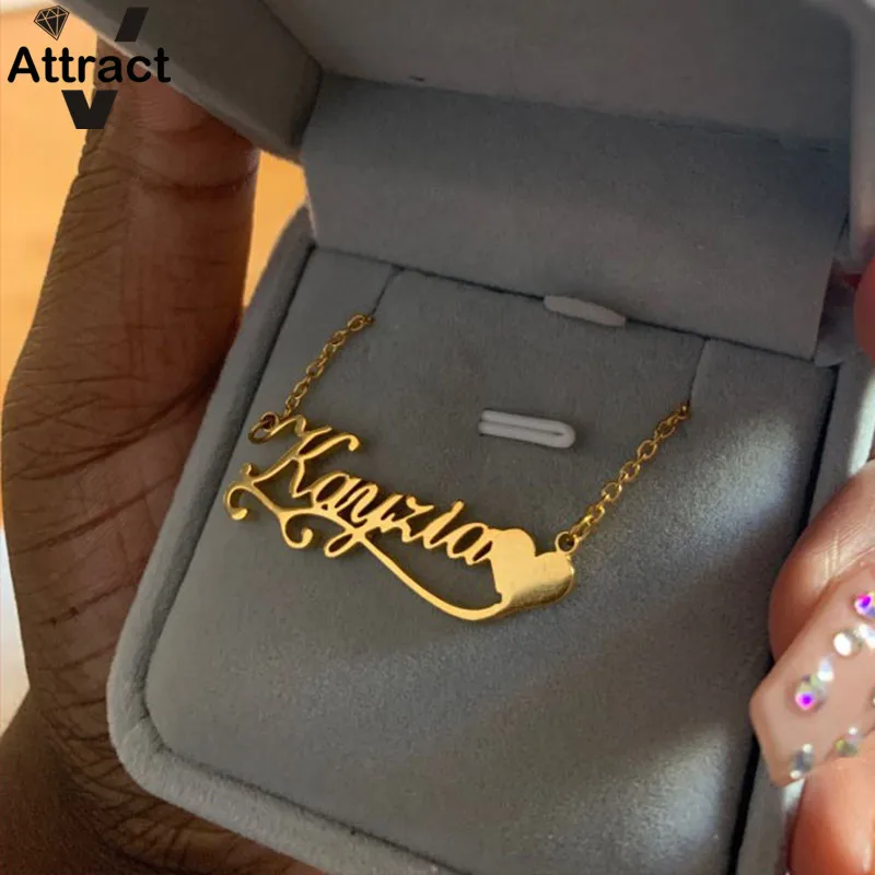 Индивидуальное ожерелье из ленты с именем сердца модные ювелирные изделия