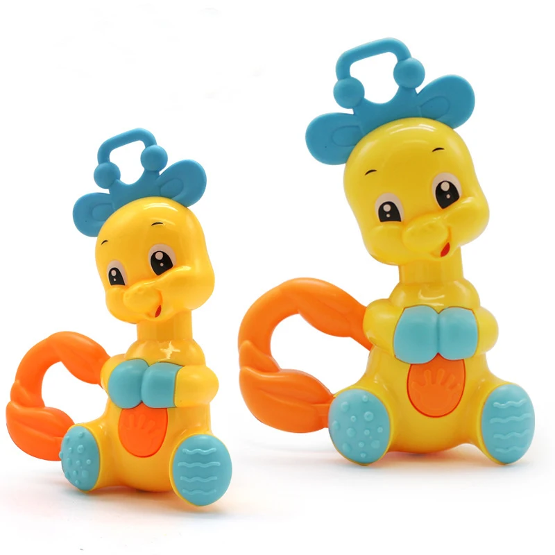 Милый Прорезыватель для зубов с колокольчиком пластиковые игрушки в виде оленя и