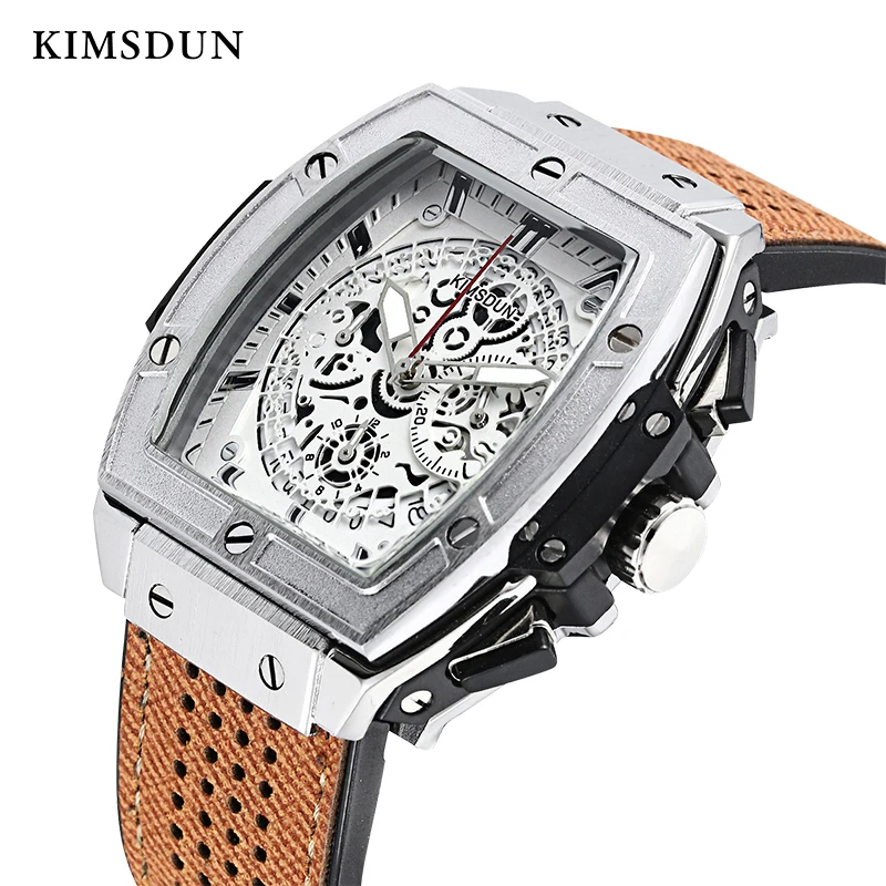 KIMSDUN новые часы с календарем модные дизайнерские ободком Montre Homme Топ бренд