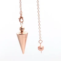 fyjs unique many colors metal cone pyramid pendulum pendant link chain can open jewelry