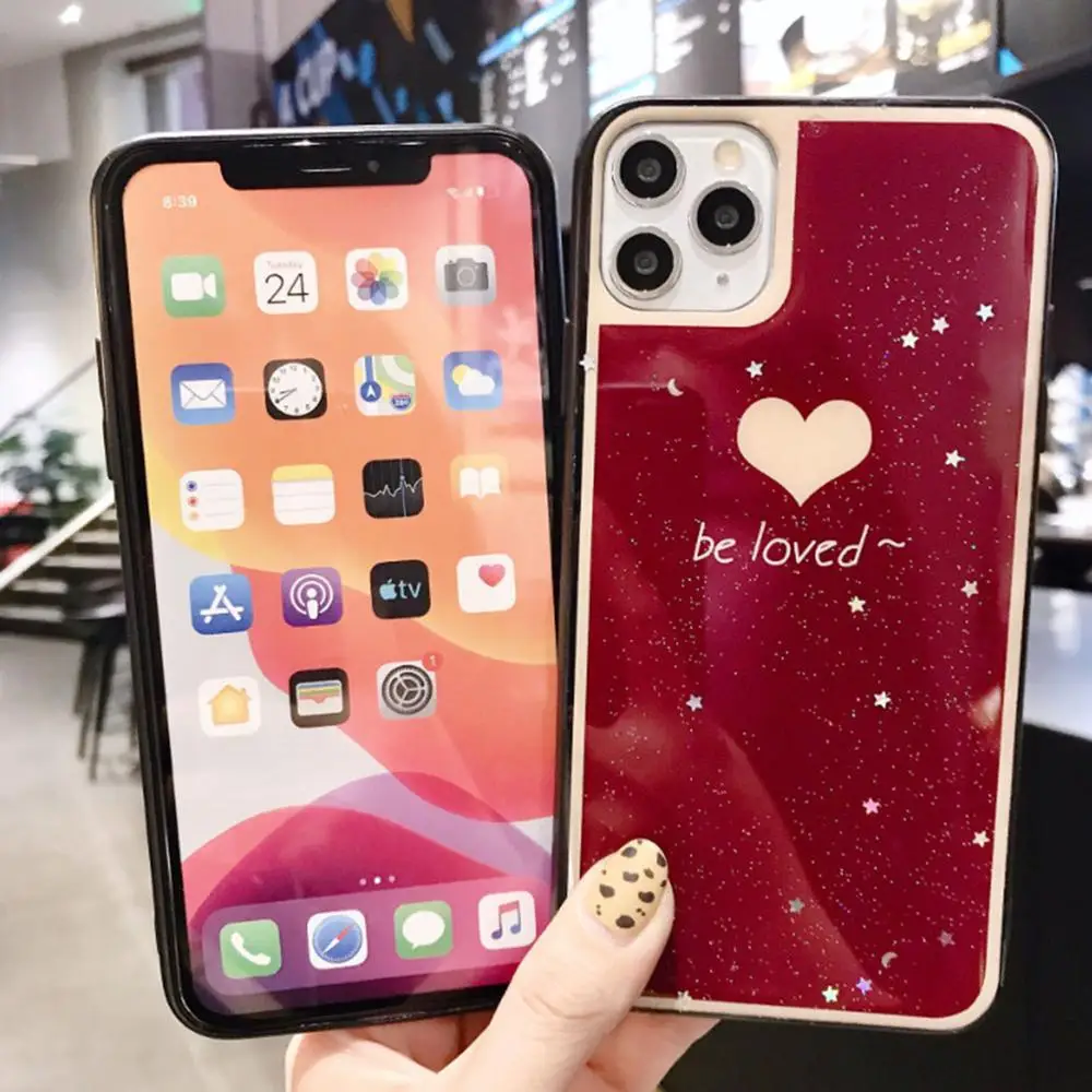 Силиконовый блестящий чехол для телефона iphone 6 6s 7 8 plus X XR 11 Pro XS Max Oppo R17 pro R9 R11 S Plus