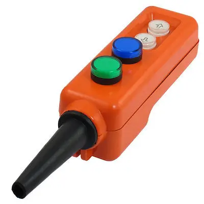 110V Green Blue LED Lamp Up-down Manual Operate Push Button Switch for Crane | Обустройство дома