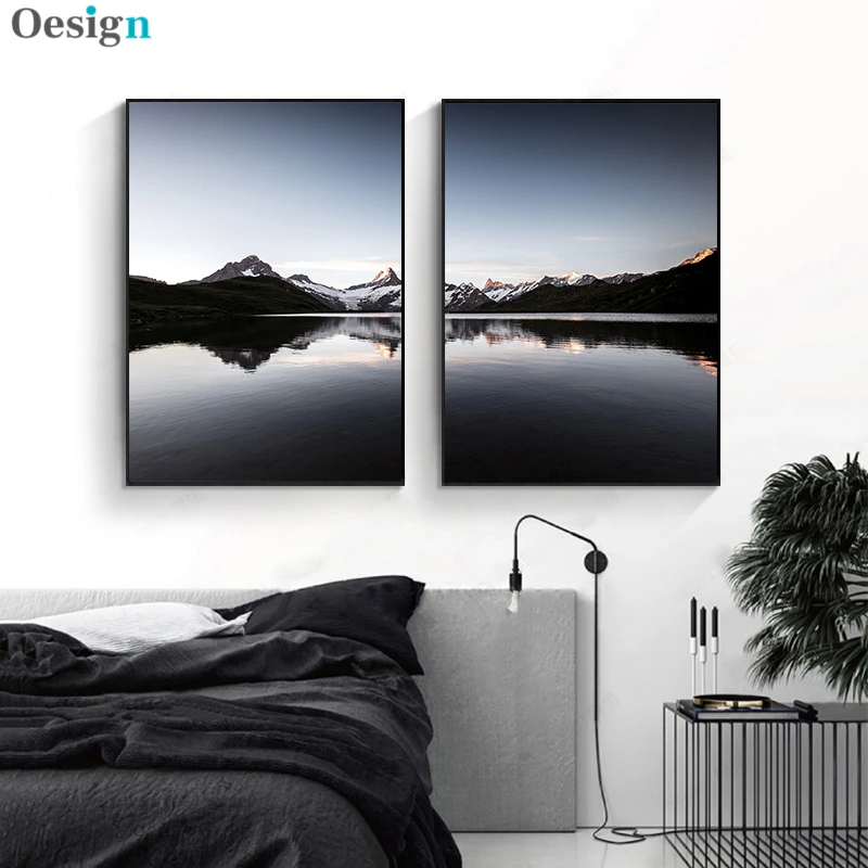 

Scandinavian Forest Deer Animal Poster Nordic Nature Landscape Canvas Print Wall Art Painting Decorative Picture Home Decor