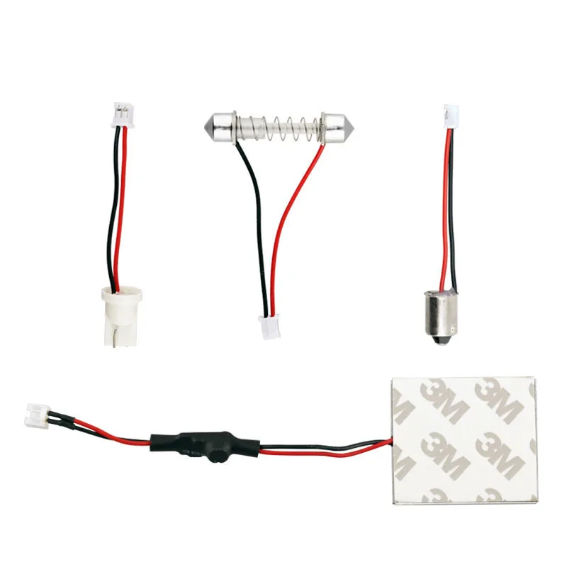 1 Piece W5W T10 C3W C5W C10W BA9S Festoon LED COB LED Panel Dome Lamp Auto Car Interior Reading Plate Light Ceiling Wired Lamp