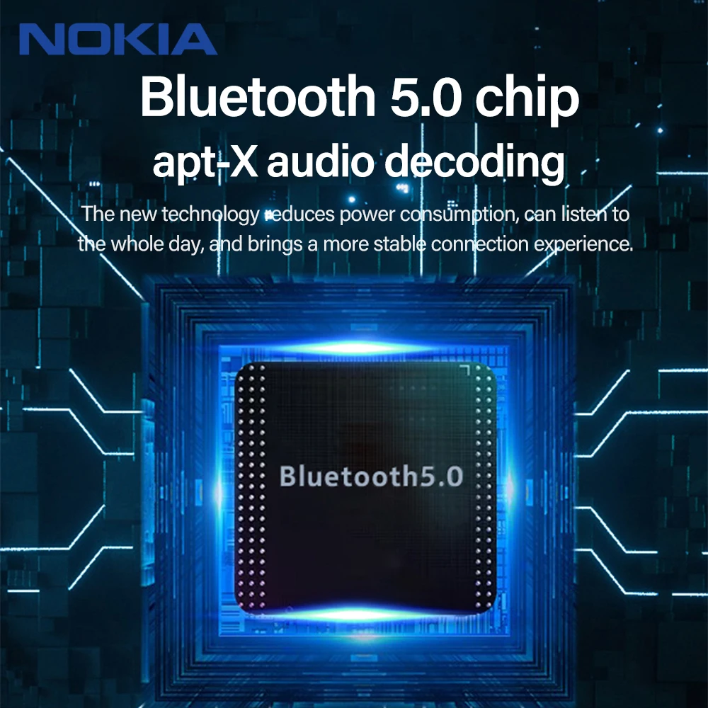 Деловые наушники Nokia APT-X с одним ухом настоящие беспроводные Bluetooth HIFI звук HD
