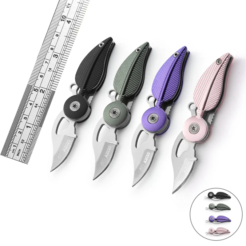 

Pocket Knife Mini Feather Cs Go Tactical Folding Knifes Aluminum Handle Outdoor Camping Hunting Survival Utility EDC Tools