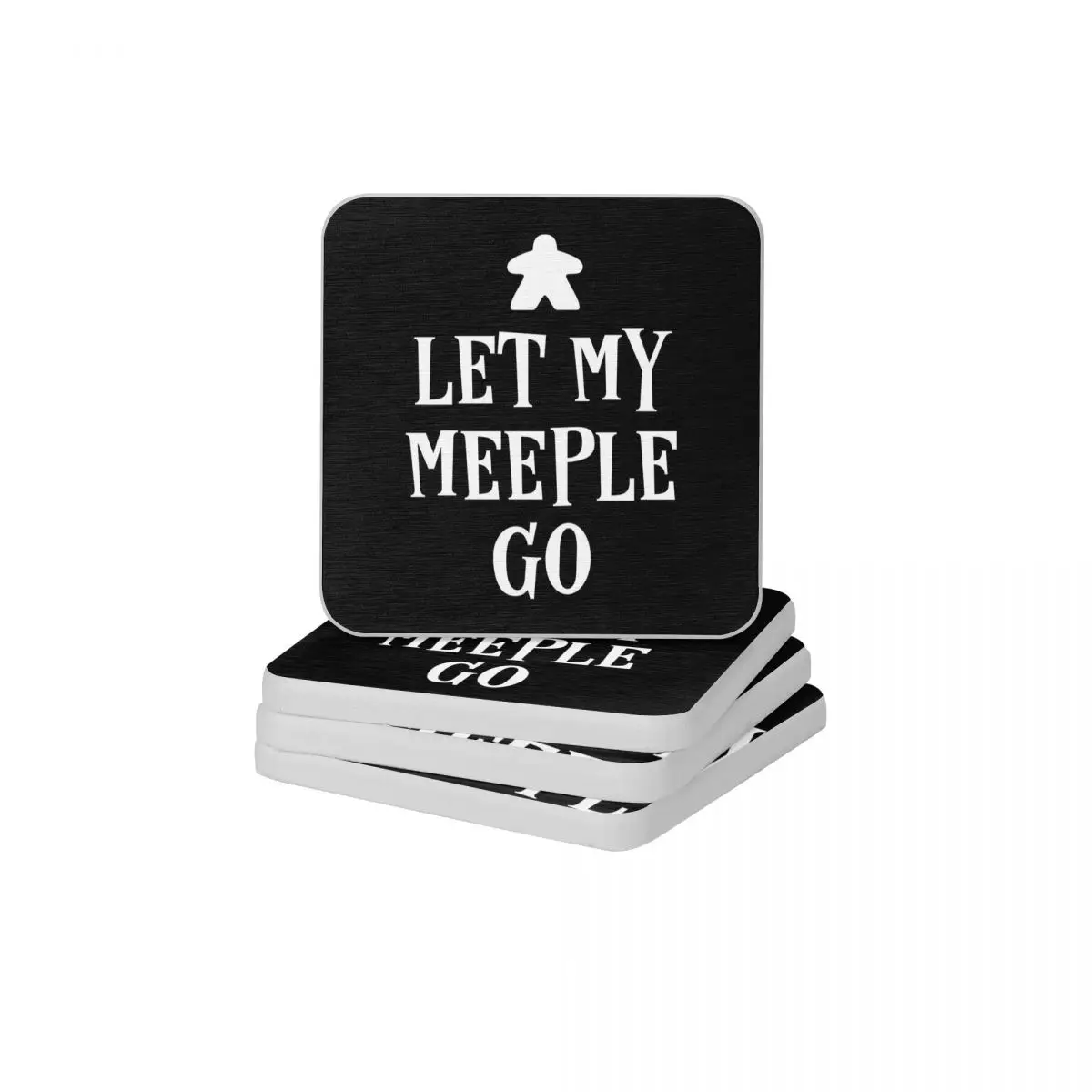 

Let My Meeple Go настольные игры, игра в каламбур, диатомит, квадратные круглые подставки Поглощение воды Коврик для мыла и зубной щетки, диаметр 10