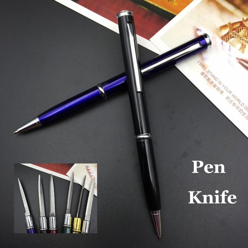 

Outdoor 5 Colors Creative Student Self-defense Knife Pen Portable Pocket Multi-Purpose Tactical Pencil Sharpener Open Letter