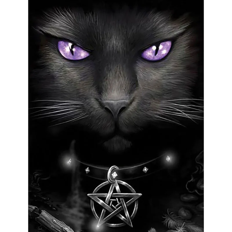 

5D DIY Diamond Painting Cat Full Square/Round Diamond Embroidery Animals Picture of Rhinestone Cross Stitch Mosaic Handwork Gift