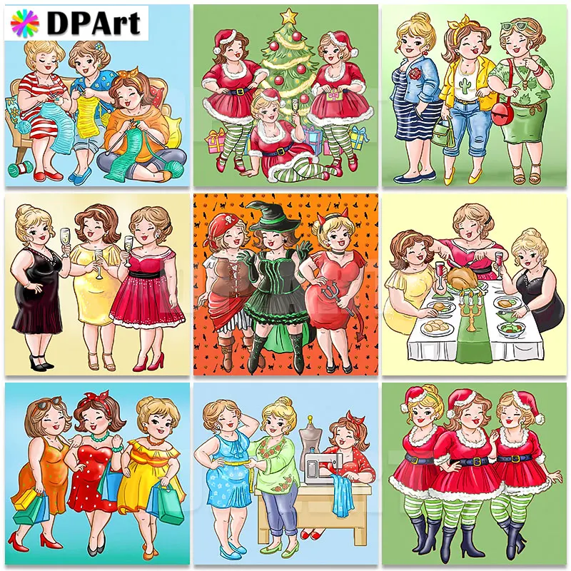 Картина 5D Daimond полный квадратный/круглый мультяшный персонаж Рождество стразы