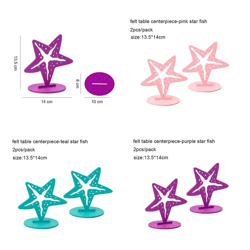 Набор из 2 предметов украшение в виде Русалочки для вечеринки войлочный стол под