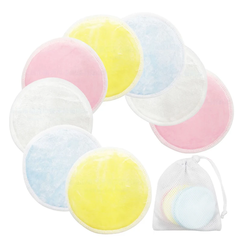

1/8/16/20pcs Reusable Cotton Pads Washable Make up Facial Remover Double layer Wipe Pad Cleaning Towels with Laundry Bag