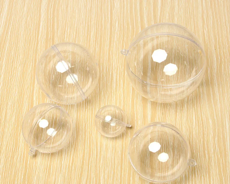 Рождественские украшения шар прозрачный открытый пластиковый безделушка