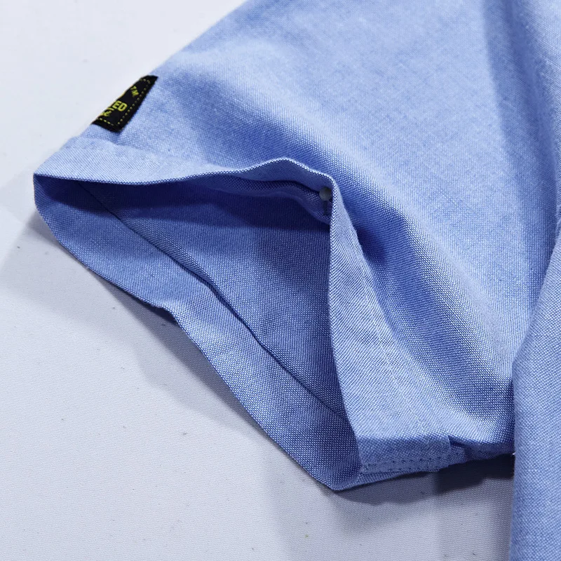 Летняя Военная Однотонная рубашка мужская хлопковая Повседневная с коротким