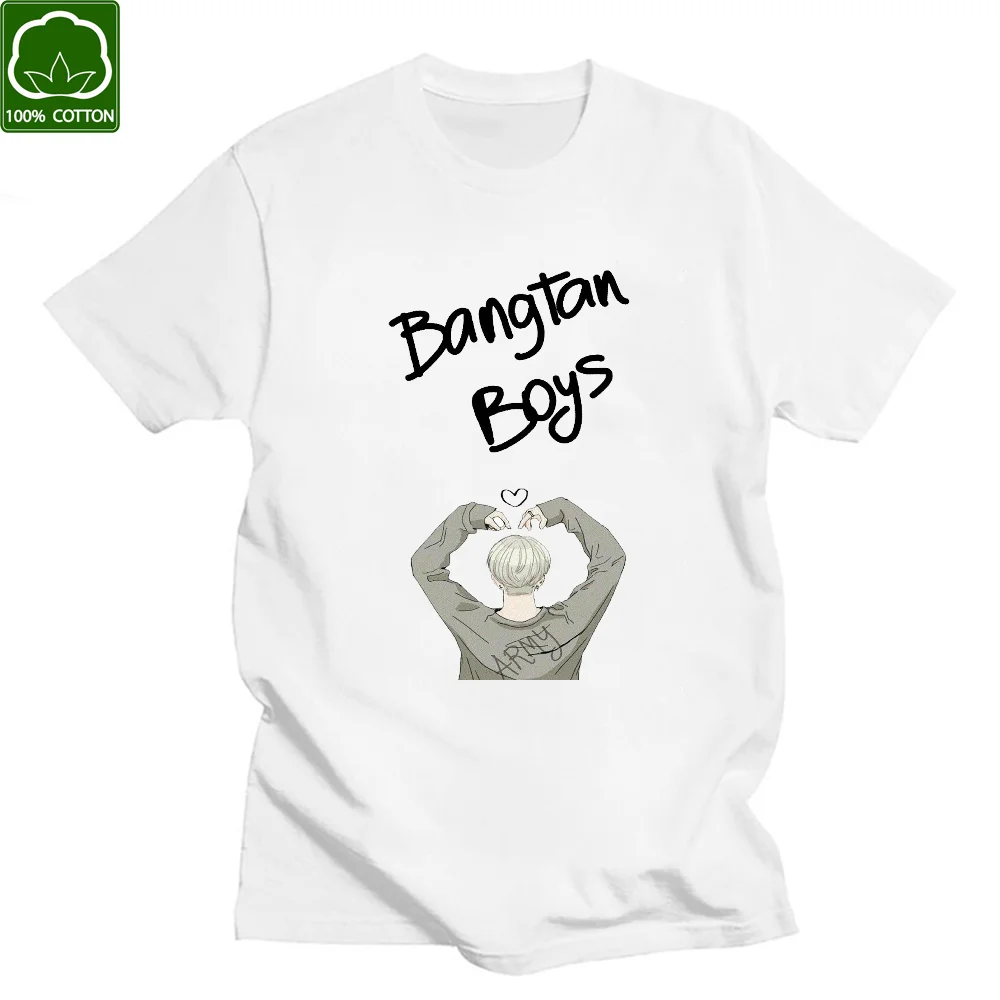 Camiseta de algodón Unisex, prenda de vestir, de manga corta, estilo Harajuku Vintage de los 90, Hip-Hop, con estampado de Kpop dynamine, de estilo coreano idol Bangtan, 2021