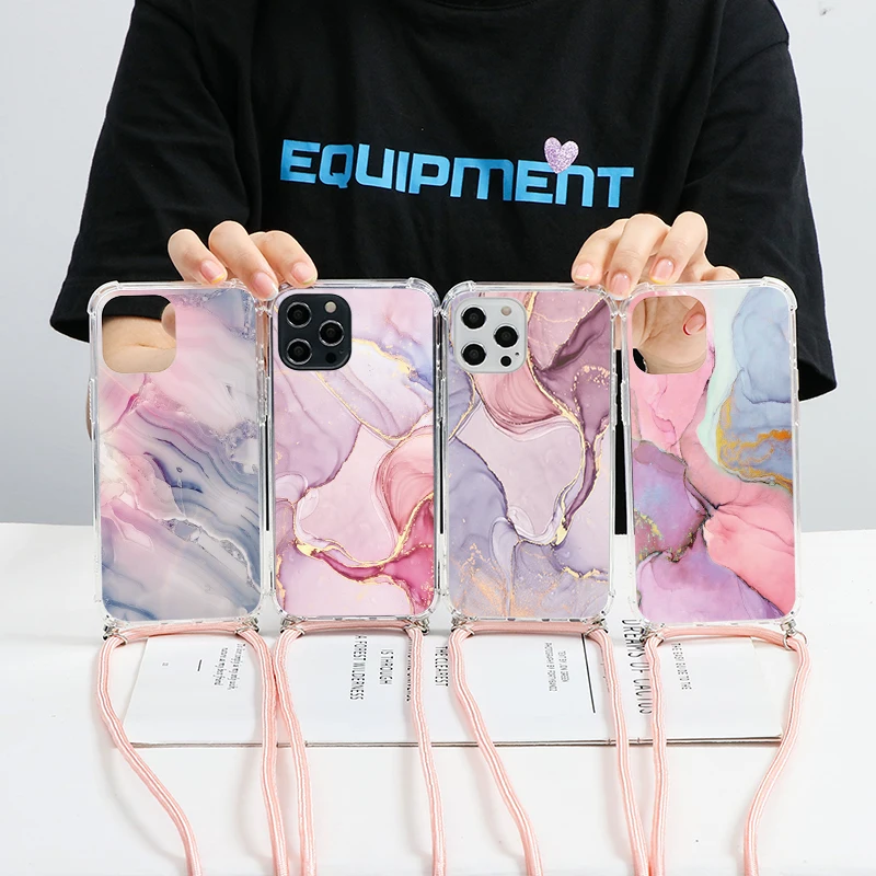 Ремешок шнур цепочка чехол для Samsung Galaxy S8 S9 S10 S10e S20 FE Lite S21 Note 20 Ultra 10 Plus 9 8 J6 2018