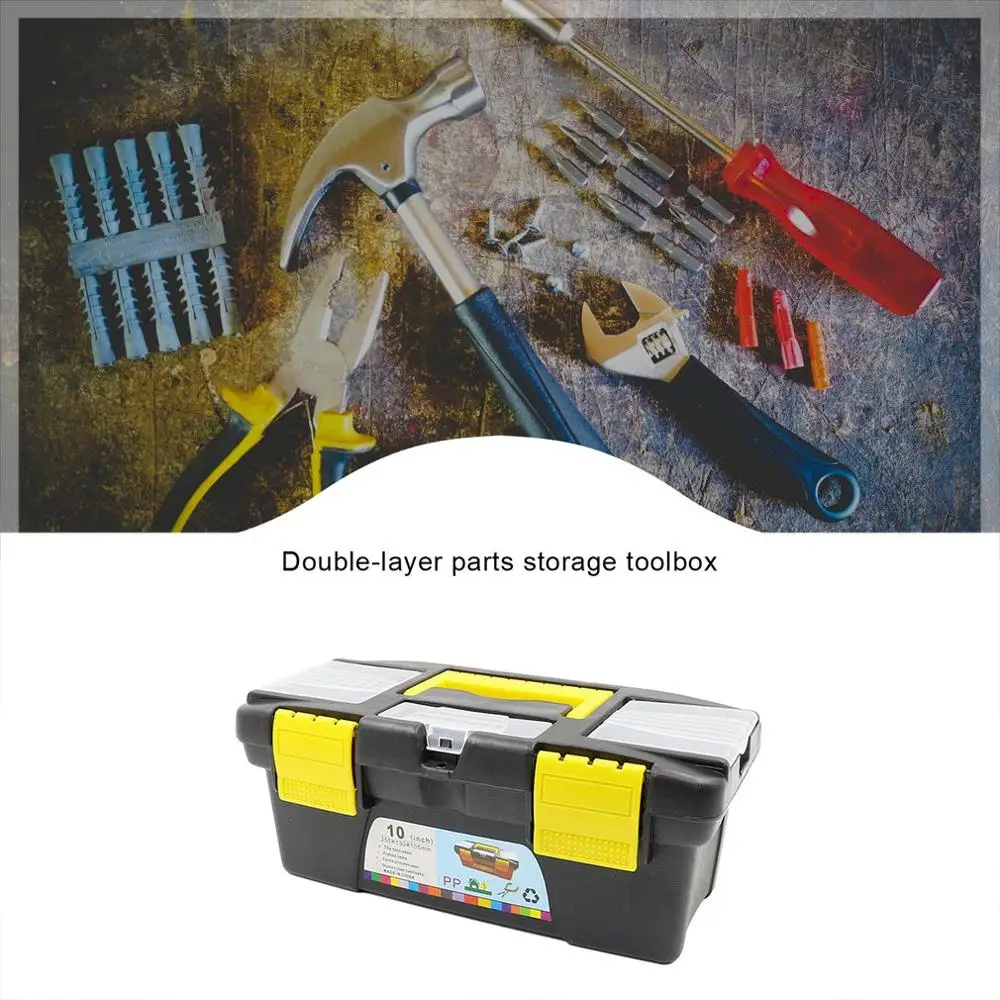 

New 10 Inch 12.5Inch Multifunctional Instrument Parts Hardware Tool Storage Box ABS Plastic Toolbox Electrician Box